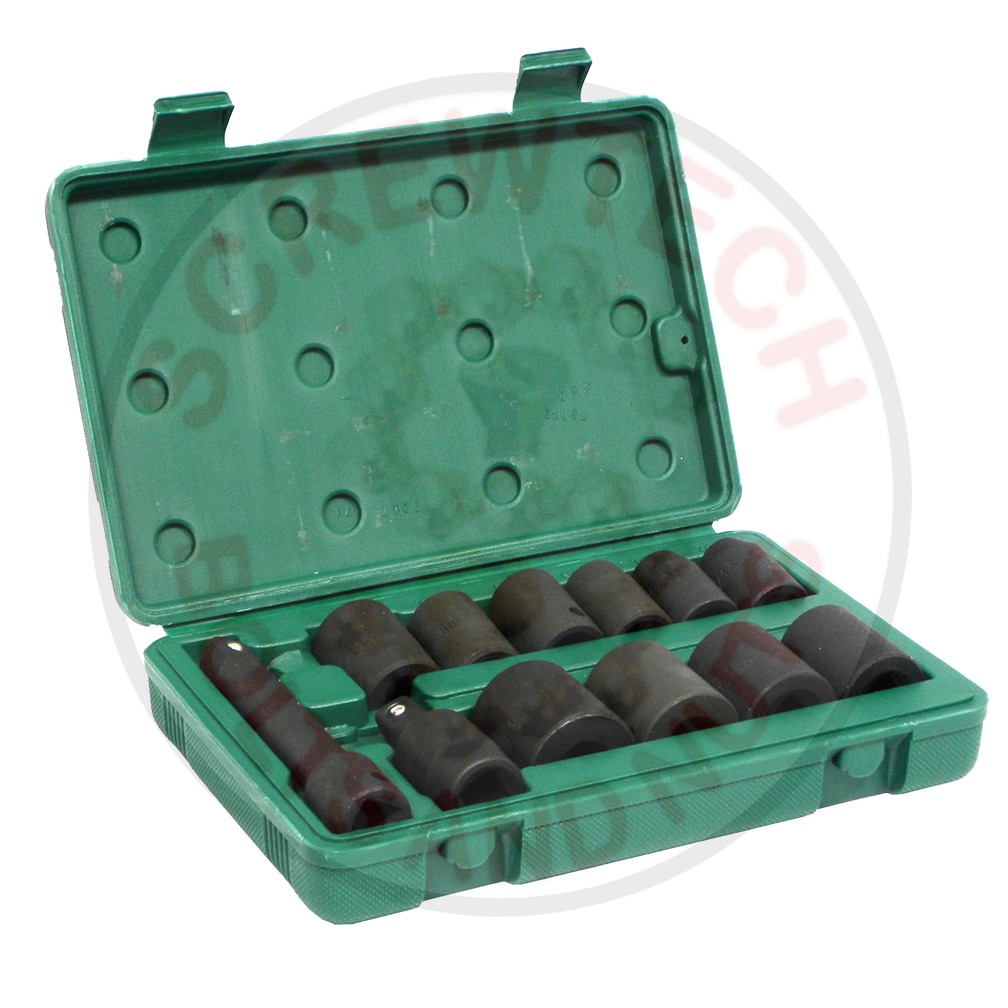 SATA 12 Pc. Drive 6 Point SAE Impact Socket Set 1/2" | Shopee Philippines
