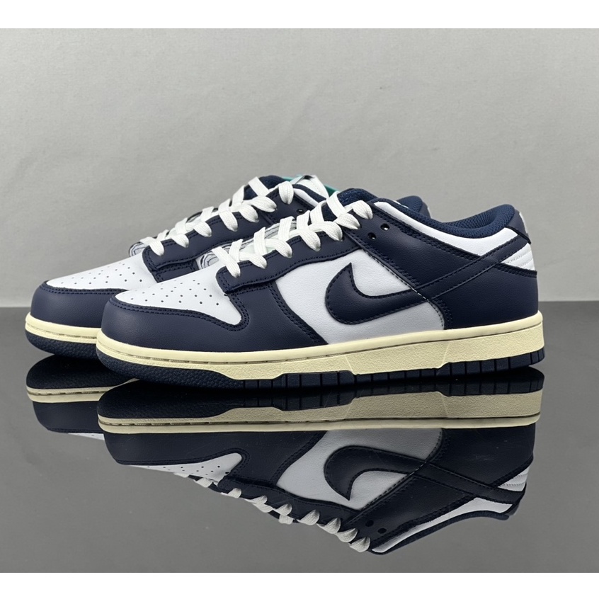 Wholesale Nike Dunk Low Cut Dark Blue White Skate Shoes Sneakers For 