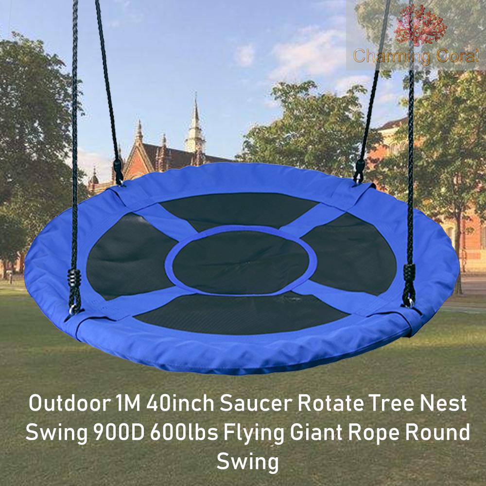CHAR Outdoor 1M 40inch Saucer Rotate Tree Nest Swing 900D 600lbs Flying