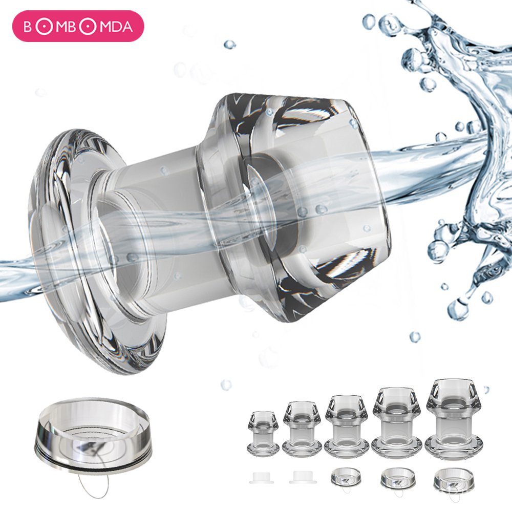 Hollow Butt Plugs Anal Plug Dilator Tunnel Cleaning Expansion