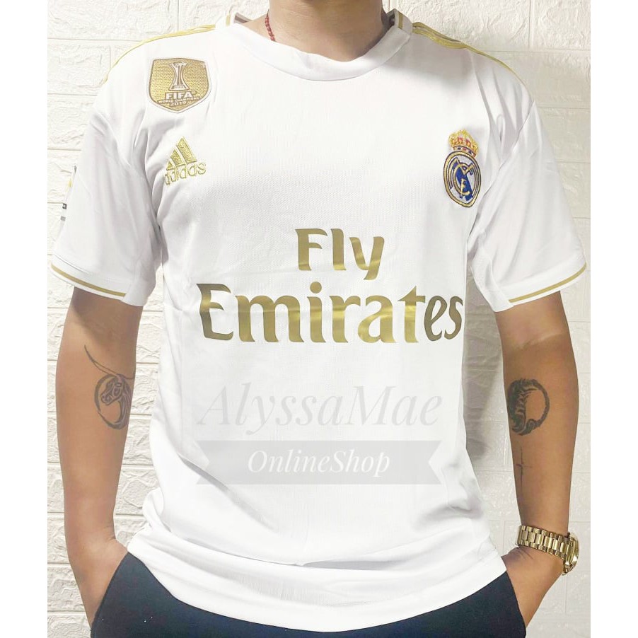 High quality jersey Fly Emirates Football/Soccer jersey/white gold