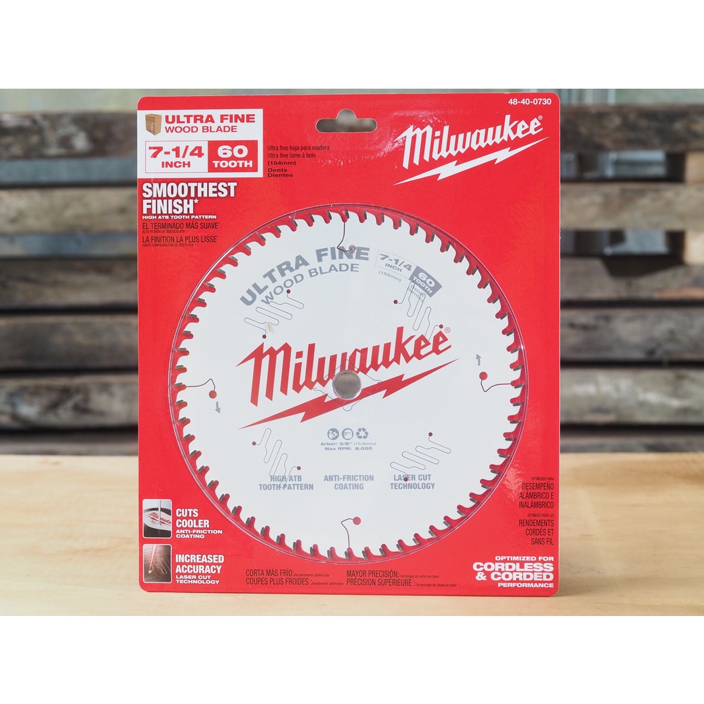 Milwaukee 48400730 71/4" 184mm 60Tooth 60T Ultra Fine Finish Saw