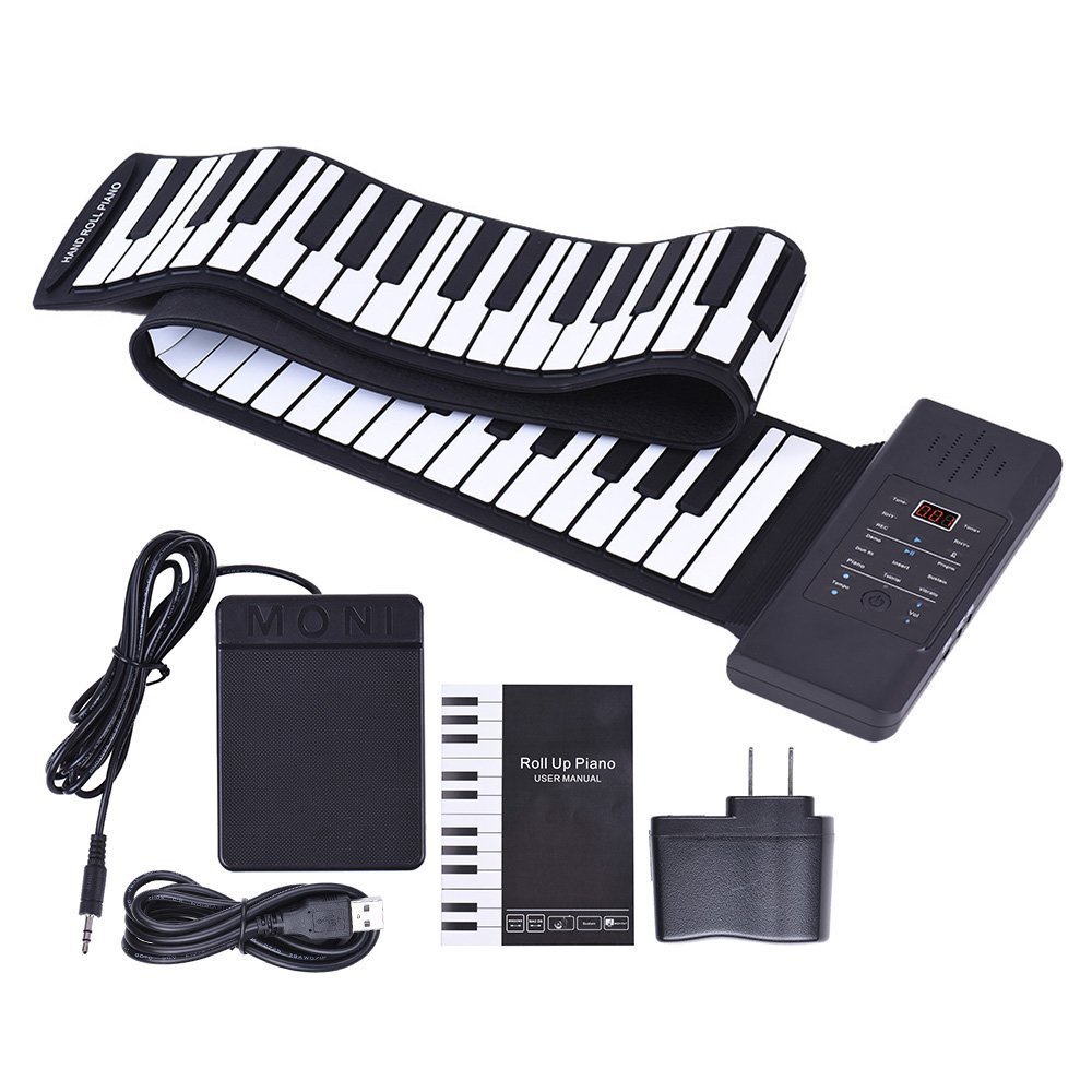 88Keys Digital Keyboard Piano Portable Flexible Silicone Electronic