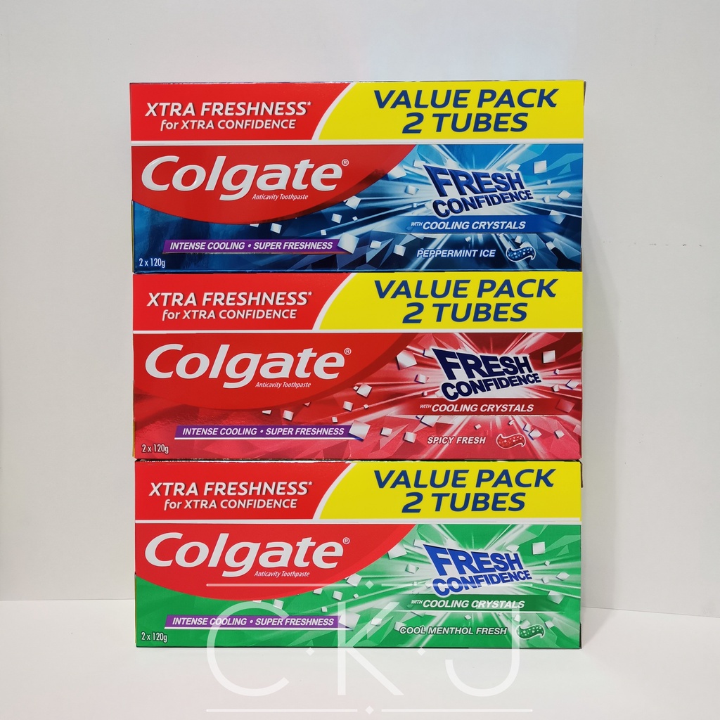 Colgate Fresh Confidence Toothpaste 2 X 120g Twin Pack Shopee Philippines
