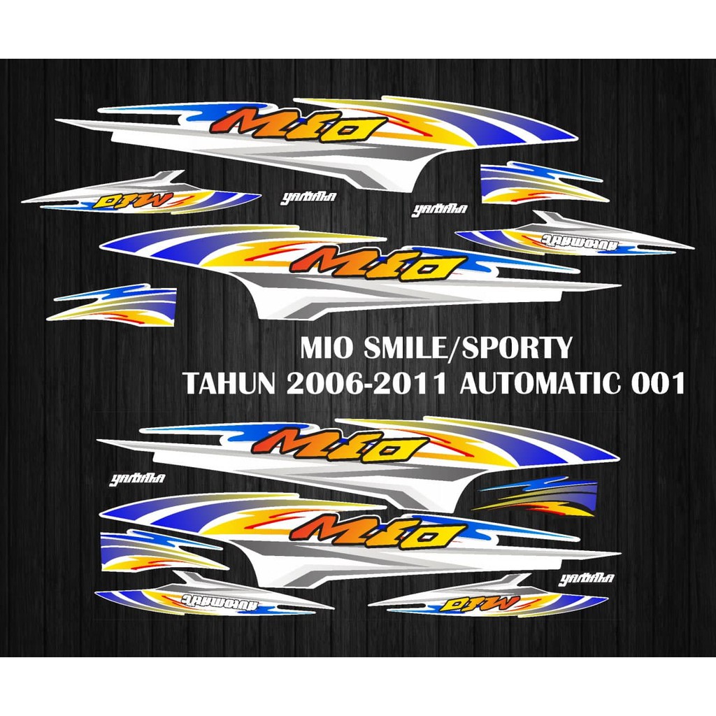 Mio SPORTY/ MIO SMILE STRIPING DECAL Sticker 2006-2011 AUTOMATIC 001 ...