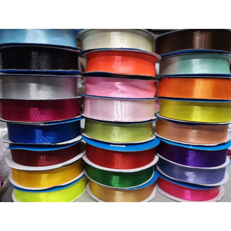 Satin Ribbon 1 inch (25mm) ribbons rose double edge 50 yards rose ...