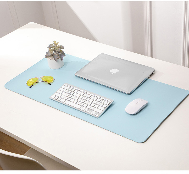 (COD/spot) 80*40 Double Sided Oversized Leather Seam Edge Computer Desk ...