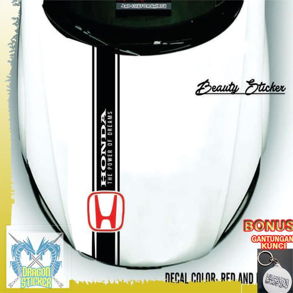 Honda car Sticker hood Sticker jazz brio brv crv mobilio civic all ...