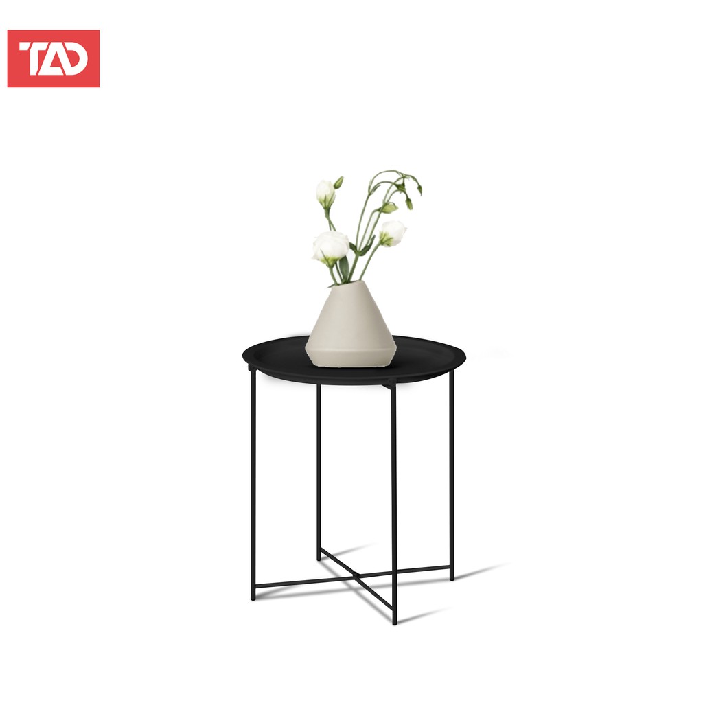 TAD YP1 NORDIC SIDE TABLE, METAL ROUND TABLE, SMALL ROUND TABLE, DESK