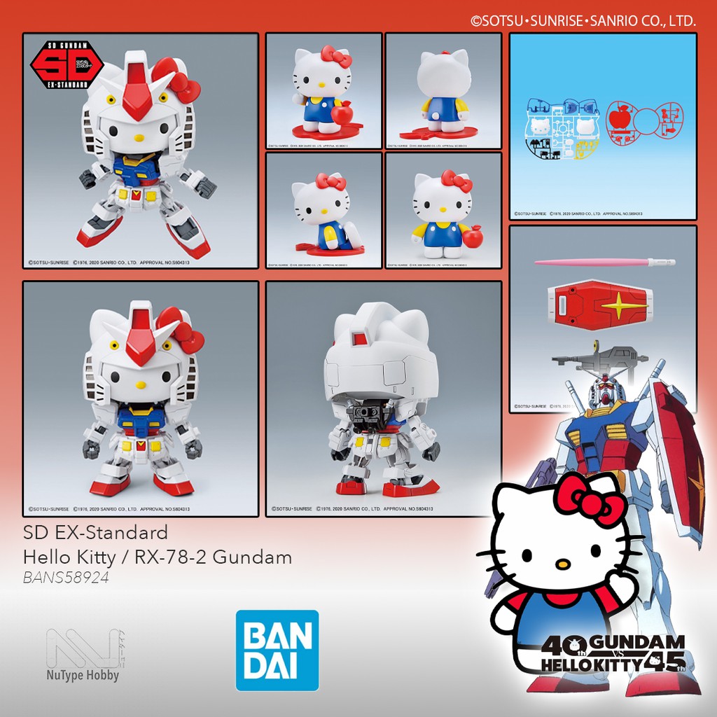 Sd Ex Hello Kitty Rx 78 2 Gundam Shopee Philippines