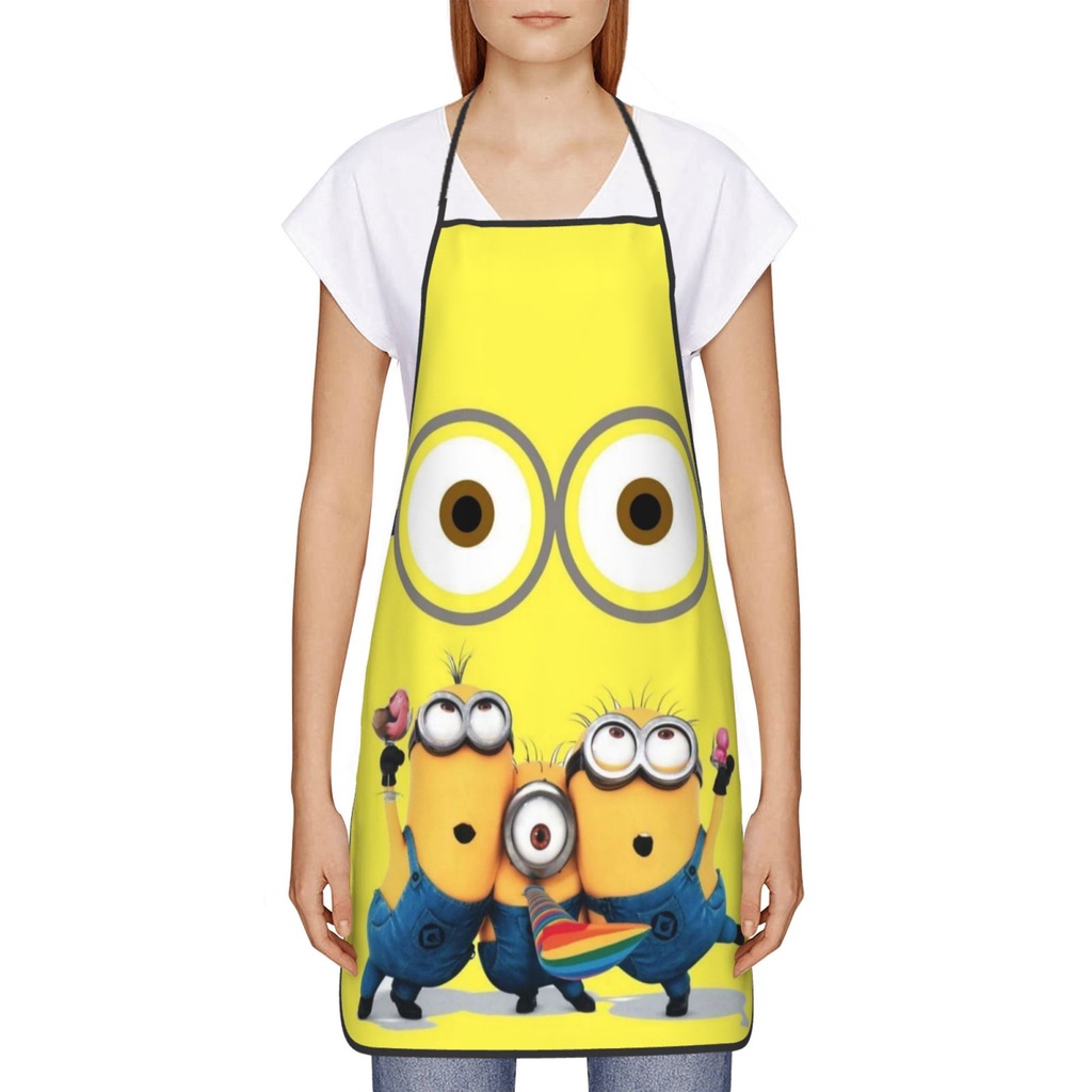 Minions Kitchen Apron Wipeable Waterproof Oil-Proof Cooking BBQ Shop ...