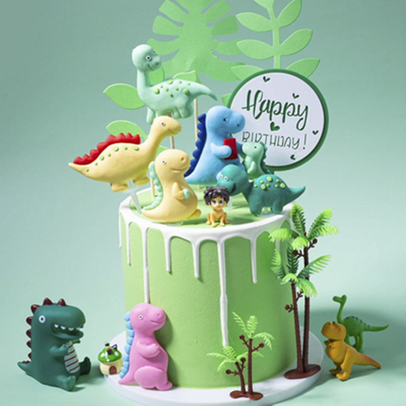 Dinosaur Cake Toppers Jungle Safari Animal theme Birthday Party Decor ...