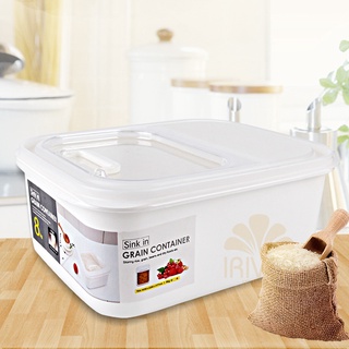 Kitchen Sealed/plastic Moisture-proof Rice Barrel & Flour Storage Container  With Lid For 20kg Grains