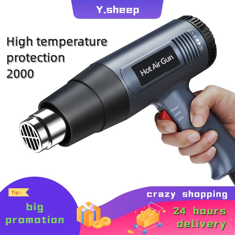 Original Heavy Duty Heat Gun 2000W Hot Air Blower Gun for Plastic