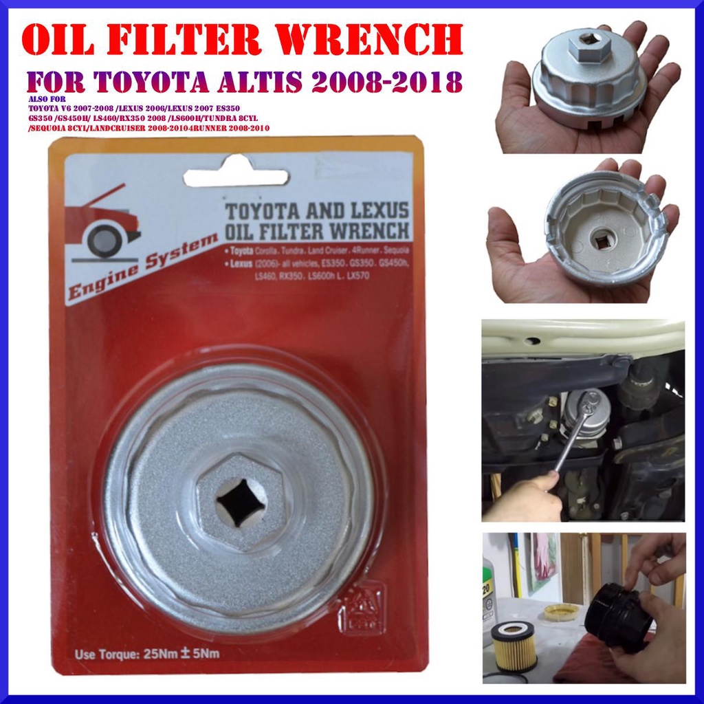 Oil Filter Wrench for Toyota Altis 20082018 to replace filter element