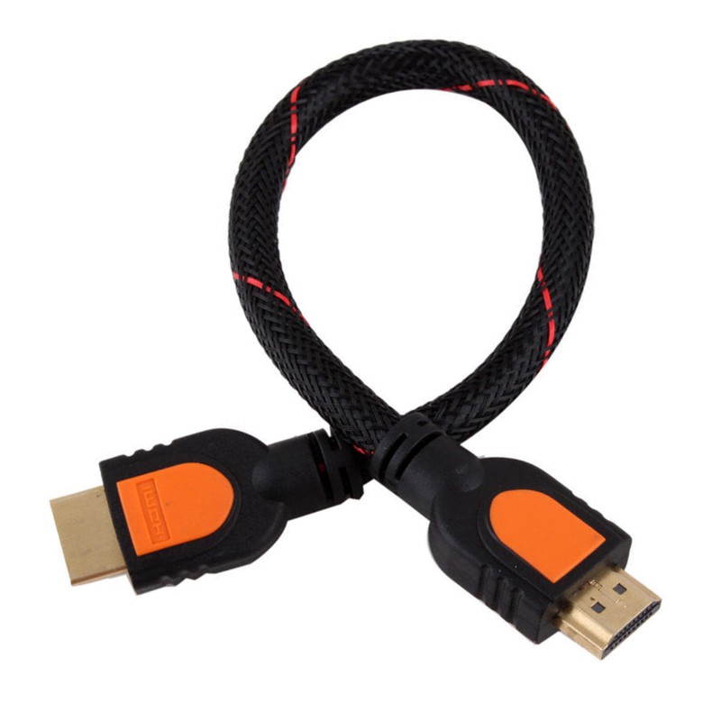 Resong Short HDMI Cable Standard Male To Male 1.4 Braided 30cm Cable