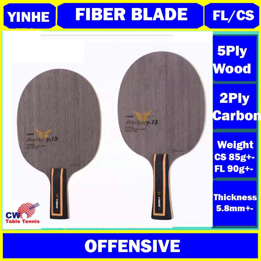 YINHE Mercury Y-13 Fiber Blade Table Tennis Blade Ping Pong Bat Racket ...