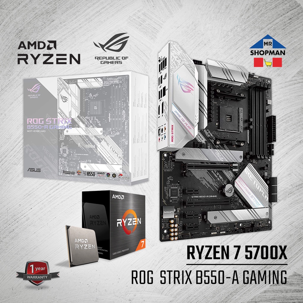 AMD Ryzen 7 5700X / 5800X Processor w/ Asus ROG Strix B550 A Gaming