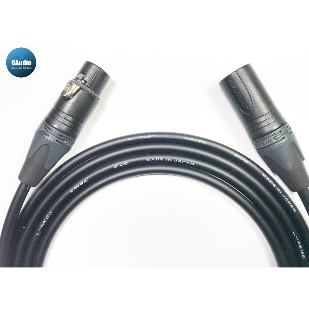 Canare L-4E6S Star Quad Mic Cable with Neutrik NC3XX Gold XLR ...