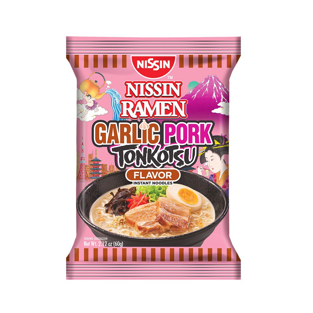 Nissin Ramen Garlic Pork Tonkotsu 60g Shopee Philippines