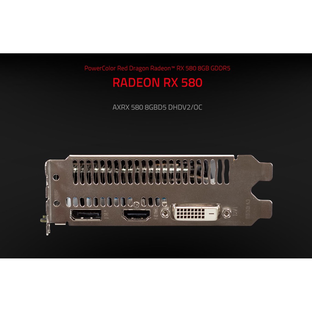 PowerColor Red Dragon Radeon™ AXRX 580 8GBD5 DHDV2/OC Video Graphics ...