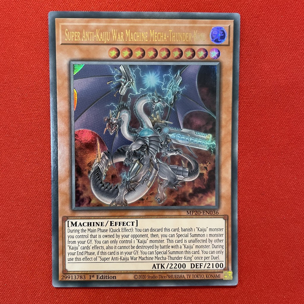 Original Yugioh Cards] Super Anti-Kaiju War Machine Mecha-Thunder-King |  Shopee Philippines