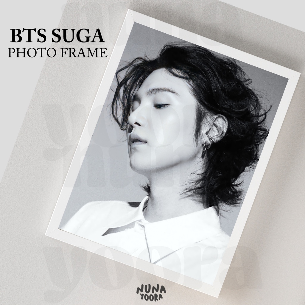 Bts SUGA AESTHETIC FRAME PHOTO WHITE | Shopee Philippines