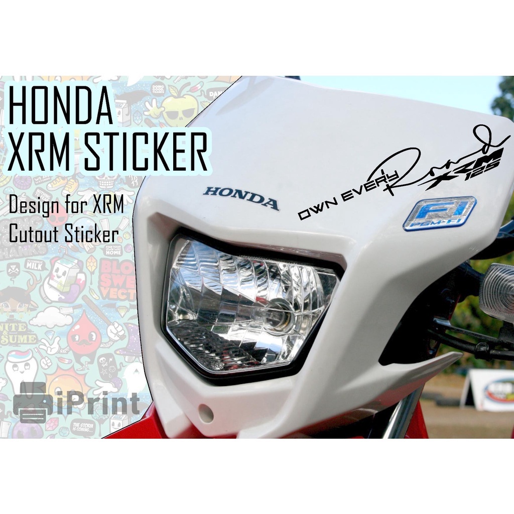Honda XRM Sticker XRM Decals, Cut out Sticker, Waterproof, iPrint