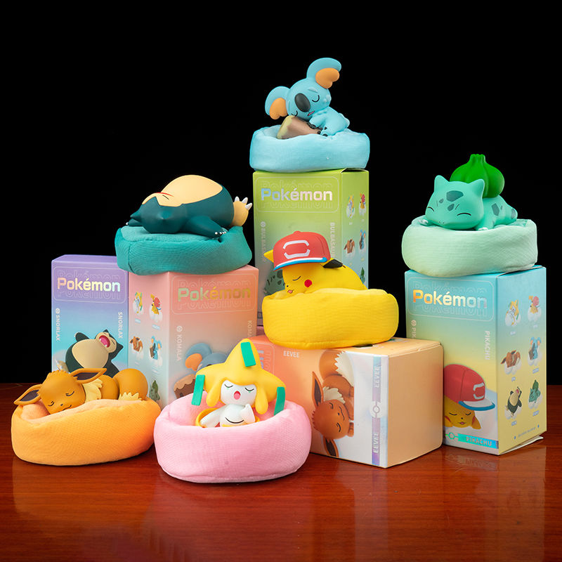 Legit Tomy Genuine Pokemon Figure Toy Doll Pikachu Snorlax Eevee Bulbasaur  Action Sleep Blind Box Figure Model Kids Gift - Main Image