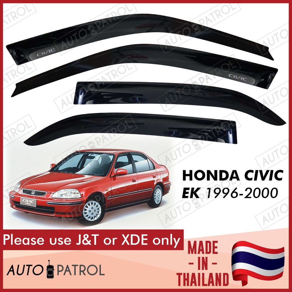 Honda Civic EK 19962000 OEM INJECTION Window Door Visor Black / Rain