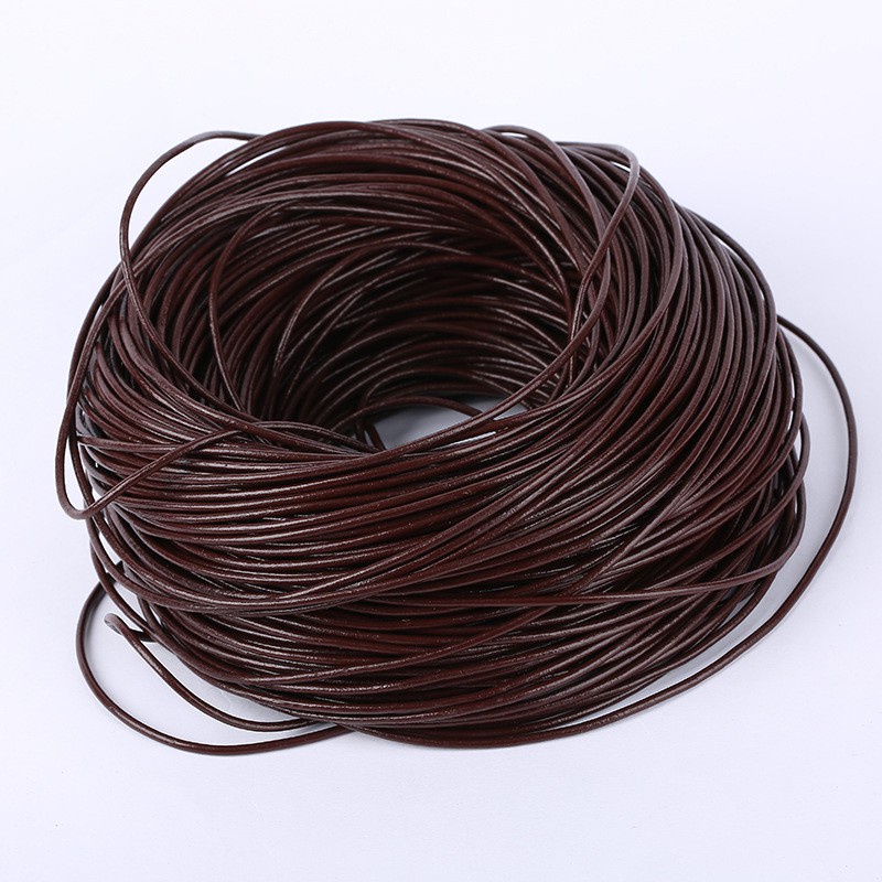 5m/Bag Cowhide Rope diy Jewelry Accessories Black Brown Natural Color ...