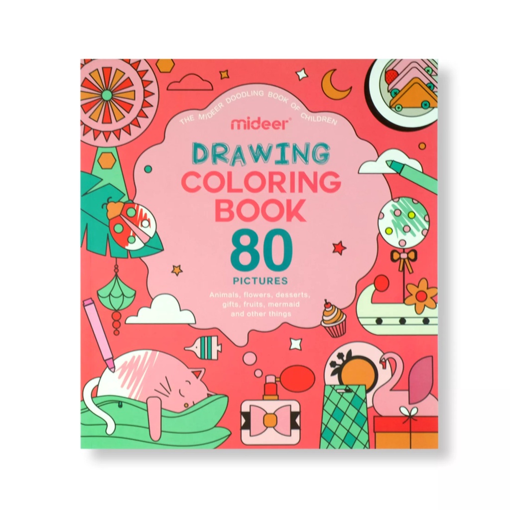 Original Mideer Drawing Coloring Doodle Book MD4092 and MD4093 Shopee