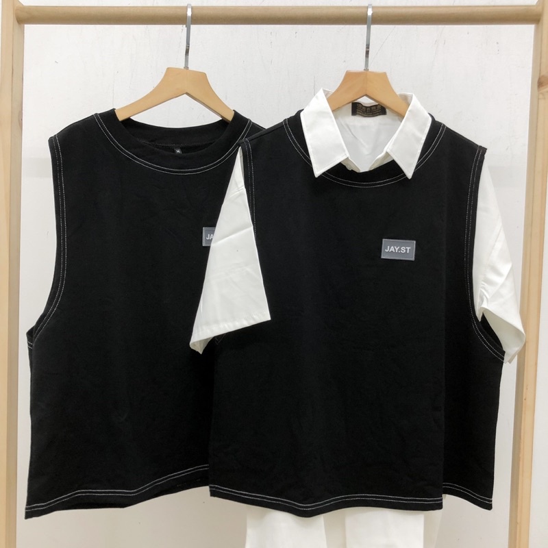 Jay logo threaded vest - unisex men and women - Jaystoree | Shopee ...