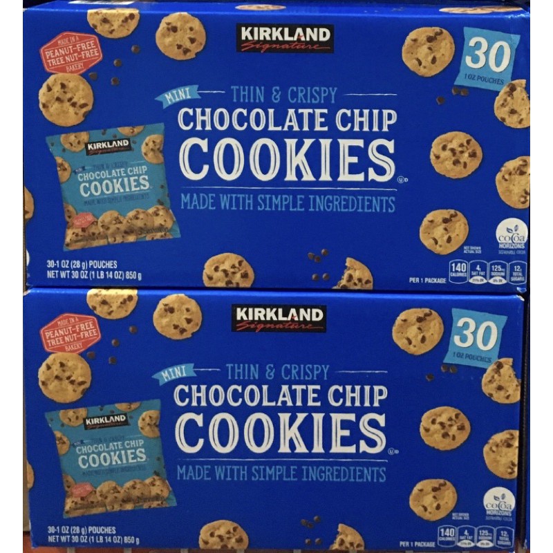 Kirkland Signature Mini Chocolate Chip Cookies, 30 × 28 g