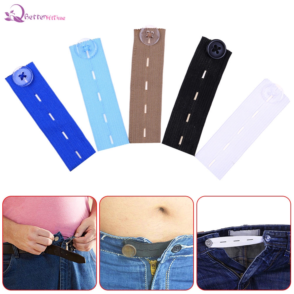 ☞Hot☜ 1 Pcs Pant Waist Expander Waistband Skirt Trousers Jeans Elastic ...