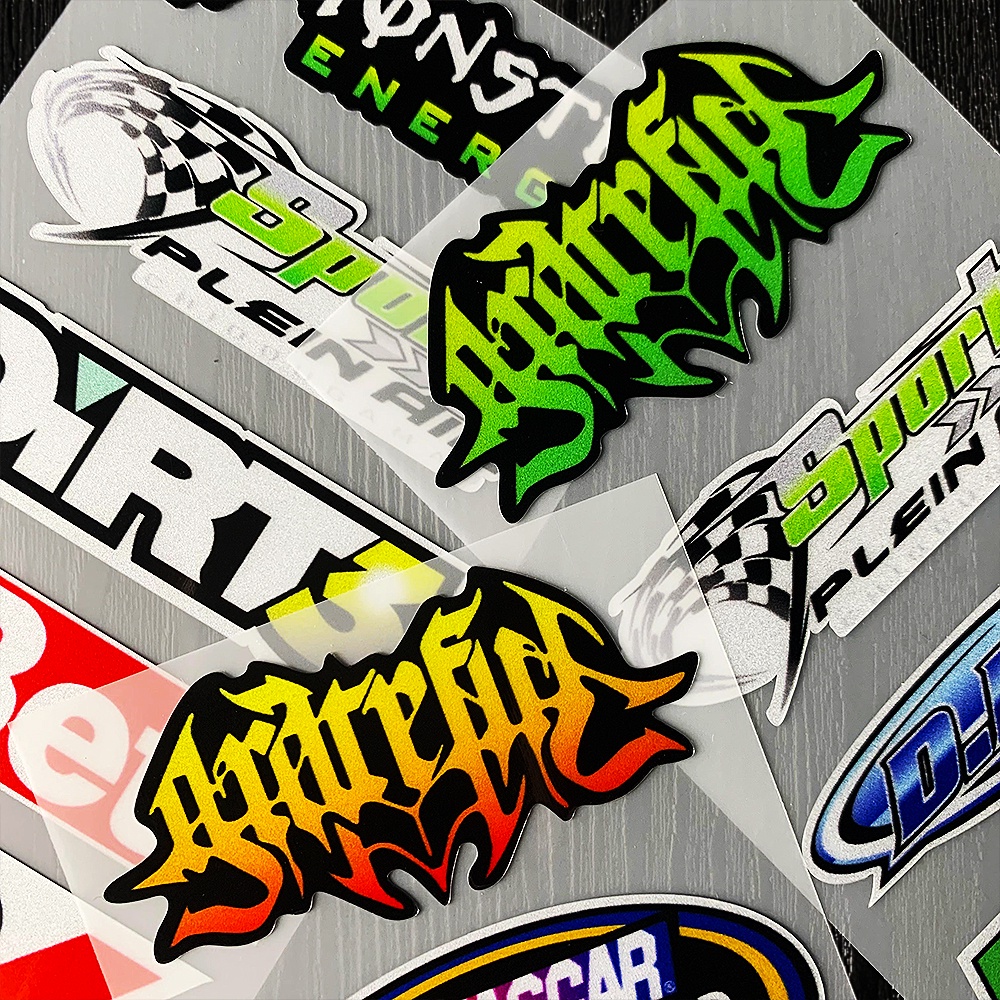 Motorcycle Sticker 2 Sets Reflective Motorcycle Side Strip Bike Helmet ...