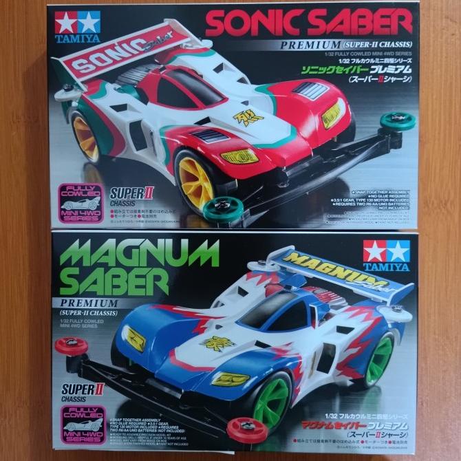 Tamiya SONIC SABER & MAGNUM SABER SUPER II CHASSIS ORIGINAL Package ...