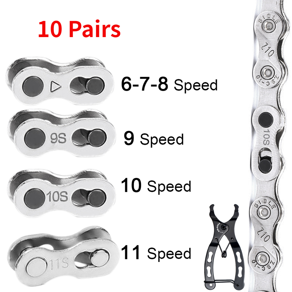 10 Pairs 6/7/8/9/10/11 Speed Bicycle Chain Connector Quick Link Lock