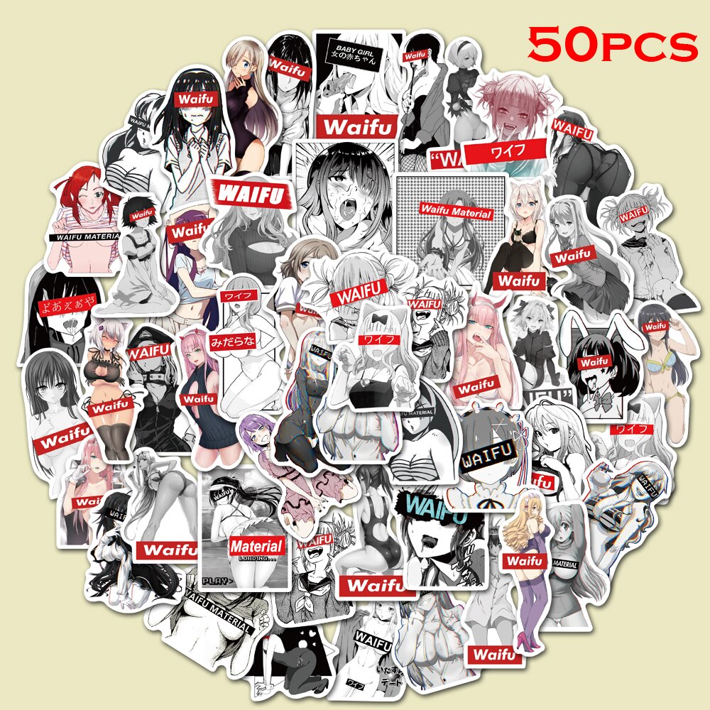 50Pcs Anime Sex Girls Waifu Hentai Sticker for Skateboard Helmet Phone  Waterproof PVC Stickers | Shopee Philippines