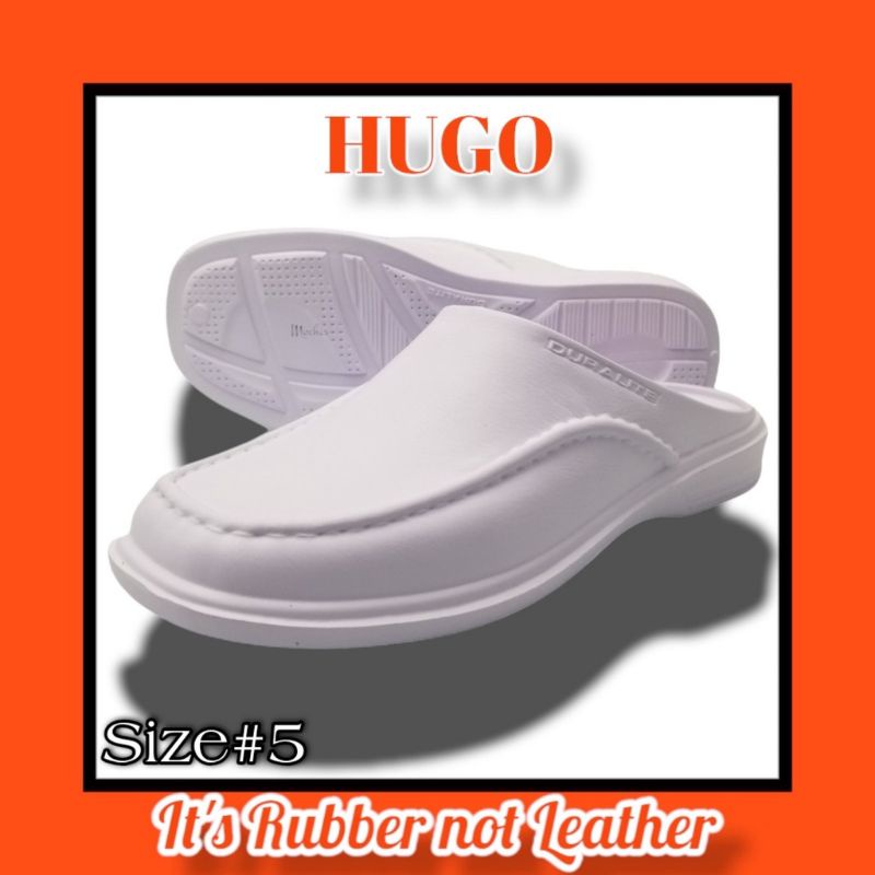 Dural1te half shoes white and black original rubber Shopee Philippines