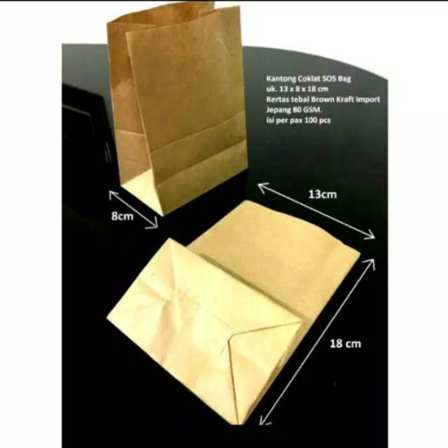 Sos Paper bag Thick Brown Paper bag (M) Shopee Philippines