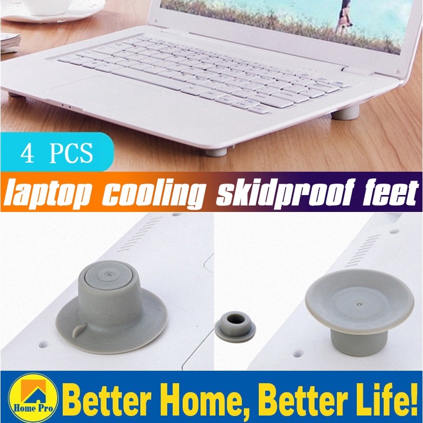 4PCS/Set Laptop Cooling Skidproof Feet Skidproof Pads Heat Reduction ...