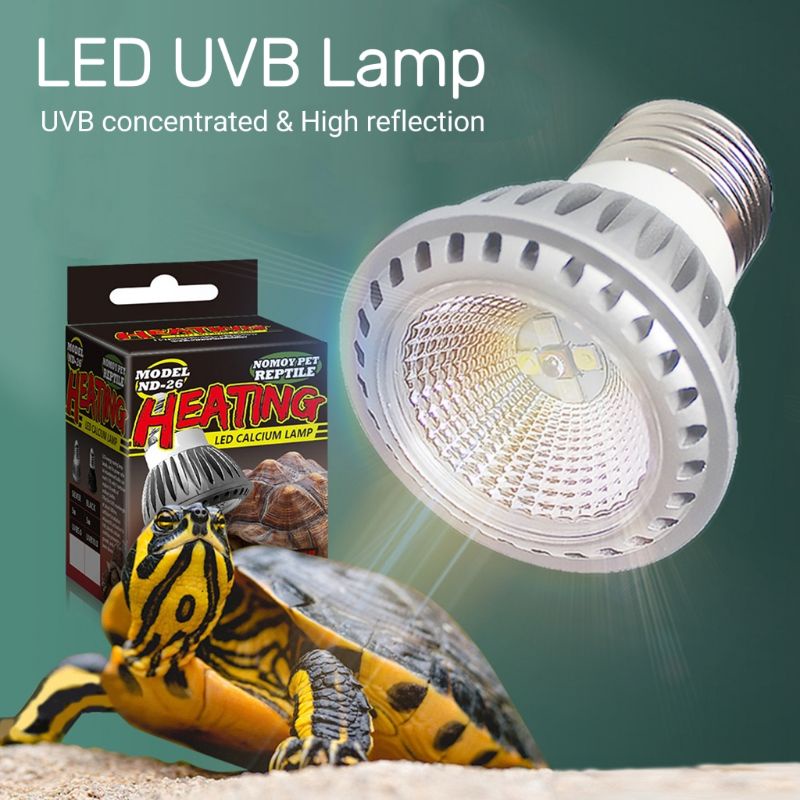 Nomoy Pet LED UVB lamp 5W turtle High UVB light reptile UVA UVB bulb turtle lamp holder full