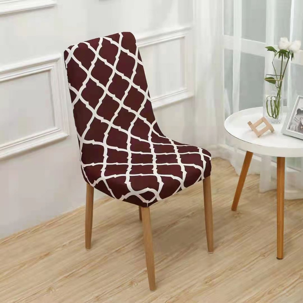 HB New Trend Printed Dining Seat Cover Stretch Chair Cover for Dining Room(  Piece Only)