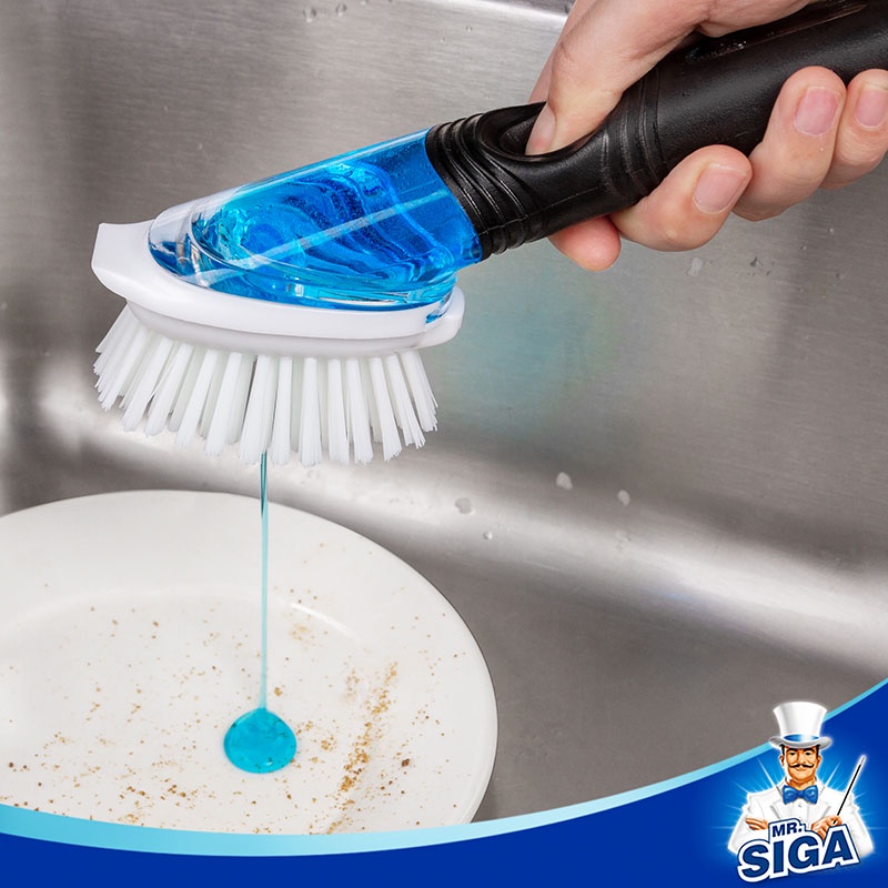  MR.SIGA Soap Dispensing Dish Brush Refills, 4 Pack