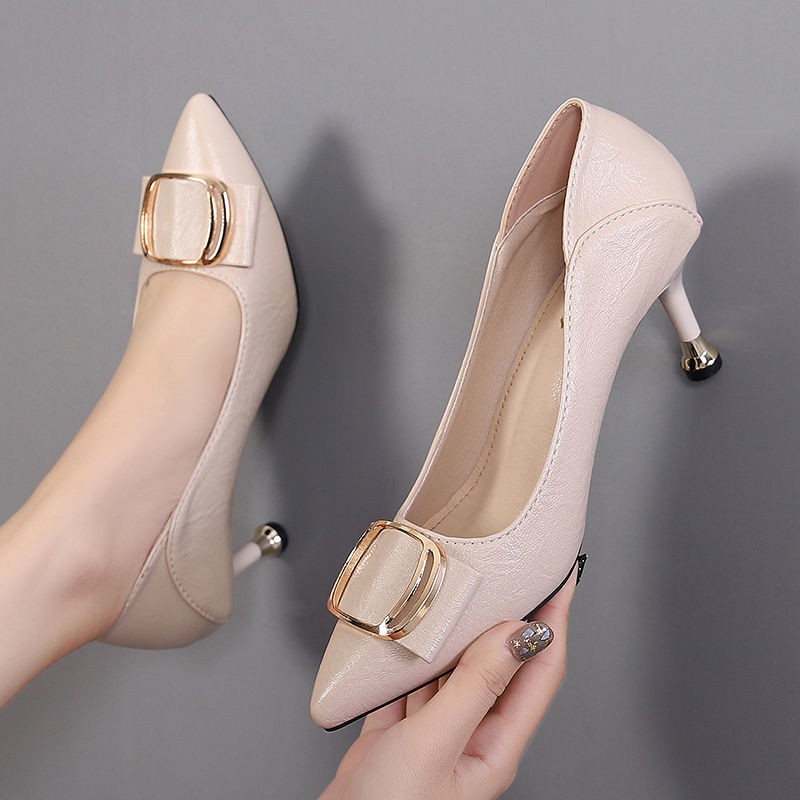 Heels Cusp high-heeled Block Heels Tops Korean fashion ...