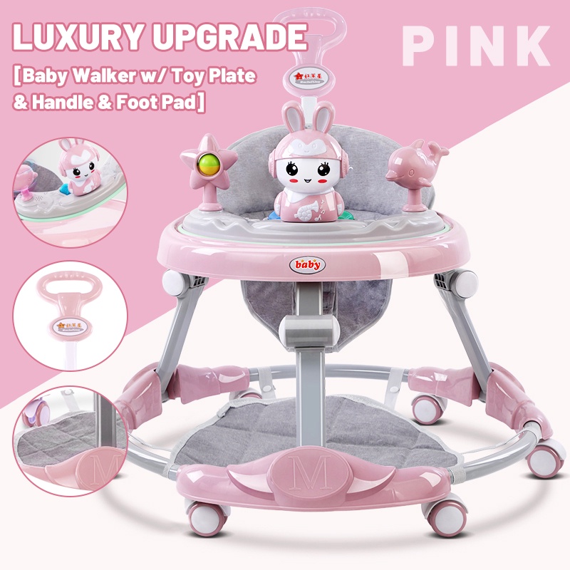 【Free teether】Baby Walker For Baby Boy With Music Foldable Walker For