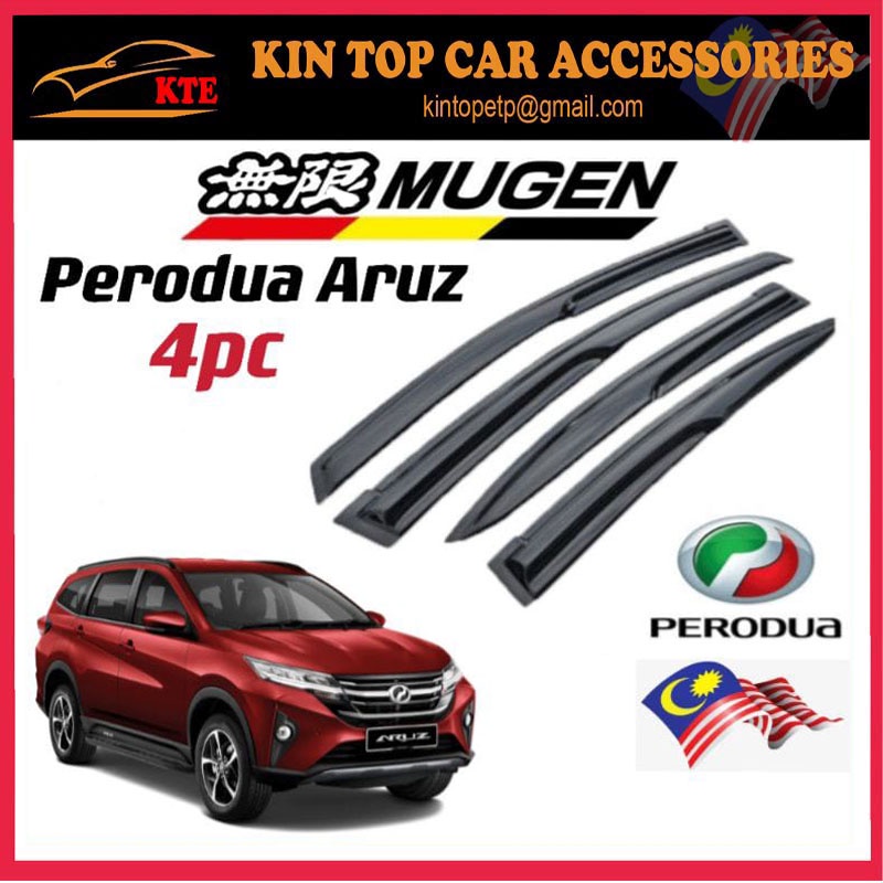 Perodua Aruz Door Visor Air Press Window Mugen Style Acrylic Wind ...