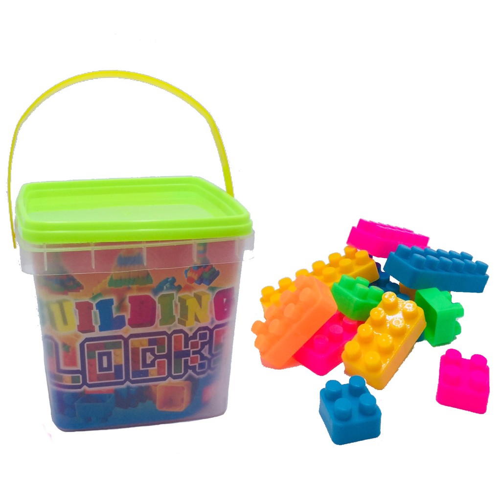 BUILDING BLOCKS WITH CONTAINER EDUCATIONAL TOY for kids | Shopee ...