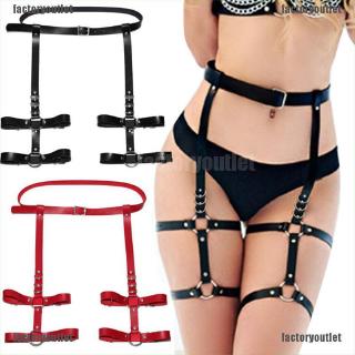 Stylish Women Punk Gothic Handmade Leather Women Harness Leg Garter Belt  Waist Cincher Single Side Body Suspender - Garters - AliExpress